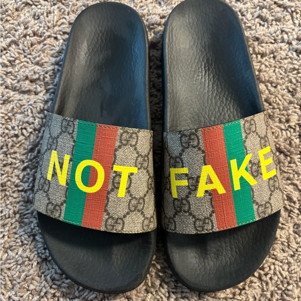 Gucci “Not Fake” Slides